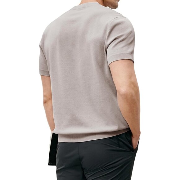 Mens Premium Moisture Wicking Shirt Crew Neck Knitted T-Shirt Short Sleeve - Picture 2 of 6